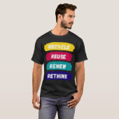 T-shirt Recycler Réutiliser Réutiliser Repenser (Devant entier)