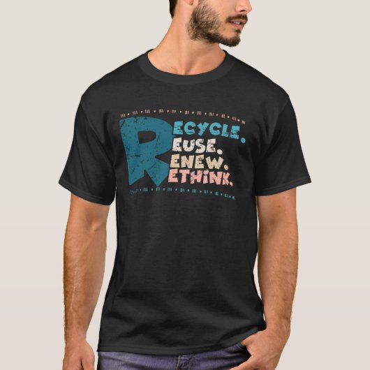 T-shirt Recycler Réutiliser Réutiliser Repenser (Devant)
