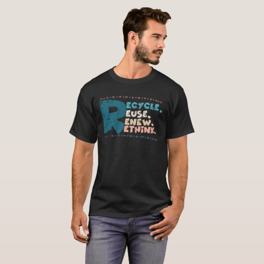 T-shirt Recycler Réutiliser Réutiliser Repenser (Devant entier)