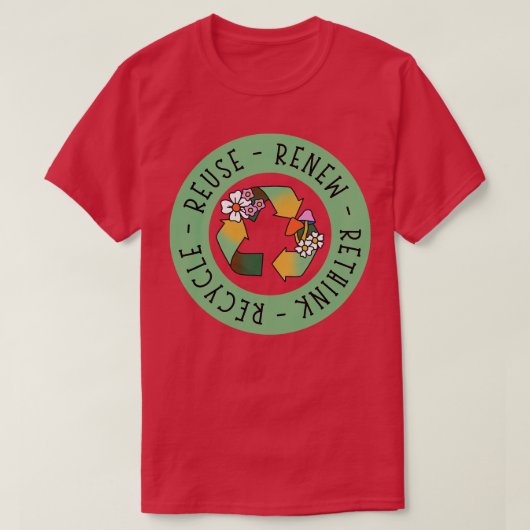 T-shirt Recycler Réutiliser Réutiliser Repenser (Design devant)