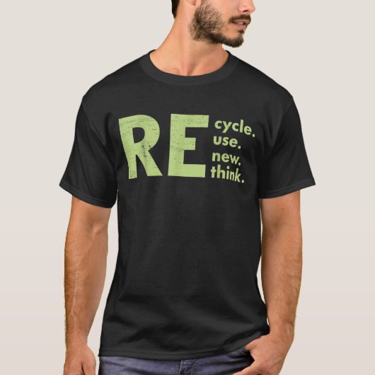 T-shirt Recycler Réutiliser Réutiliser Repenser (Devant)