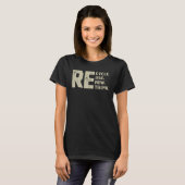 T-shirt Recycler réutiliser réutiliser repenser rétro (Devant entier)