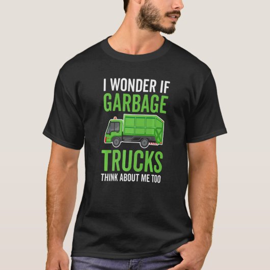 T-shirt Recycling Garbage Truck Trash Collector Recycle Ea (Devant)