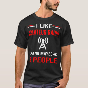 T-shirt Red 3 Personnes Radio amateur Radio Ham Radio