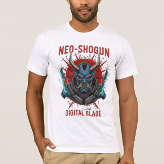 T-shirt Red and Black Aesthetic Cyberpunk Head Design