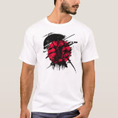 T-shirt red and black samurai (Devant)