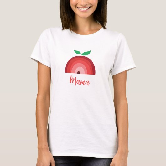 T-shirt Red Apple Rainbow, maman (Devant)