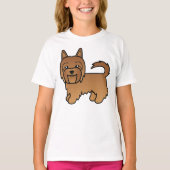 T-shirt Red Australian Terrier mignon chien de dessin (Devant)