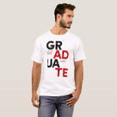 T-shirt Red Big Bold Angle-Cut Lettres Graduation (Devant entier)