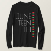 T-shirt Red Black Green Junetdix Celebration Long Sleeve (Design devant)