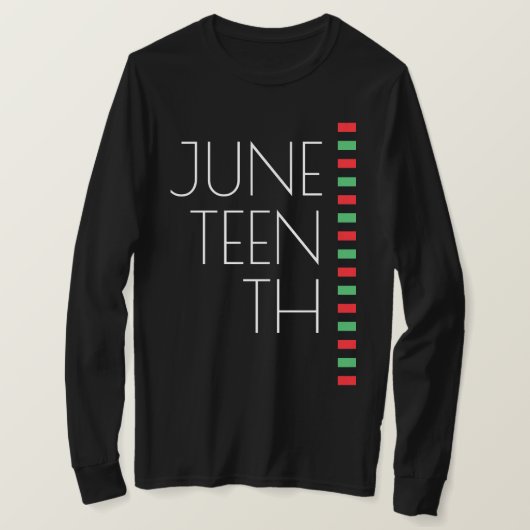 T-shirt Red Black Green Junetdix Celebration Long Sleeve (Design devant)