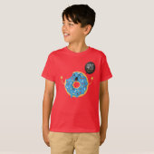 T-shirt Red Boys Kids Angry Donut Mess With Me Skier Cool (Devant entier)