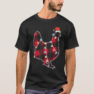 T-shirt Red Buffalo Plaid Chicken Farmer Xmas Pajamas Farm