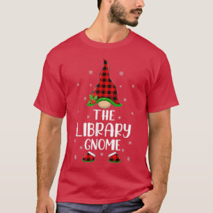 T-shirt Red Buffalo Plaid Correspondant À La Bibliothèque