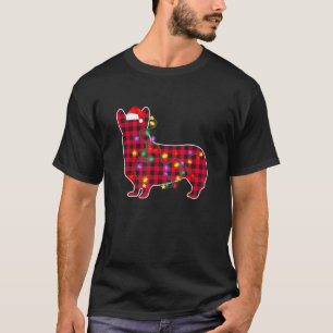 T-shirt Red Buffalo Plaid Pembroke Welsh Corgi Chien Chris