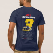 T-Shirt Red Bull Max Verstappen (Dos)
