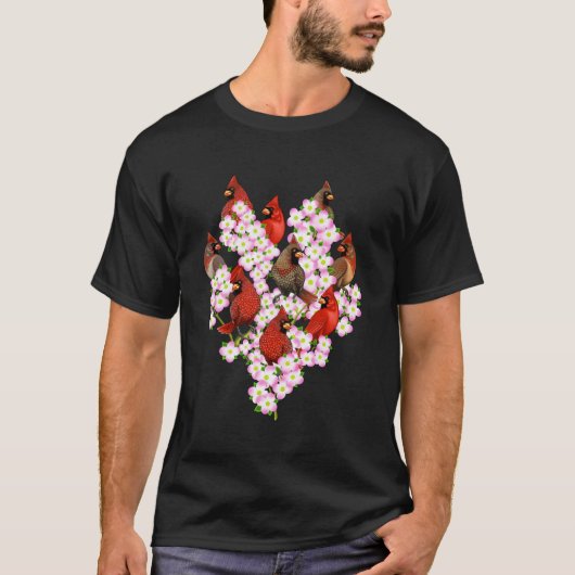 T-shirt Red Cardinal Bird Oiseaux Watchers (Devant)