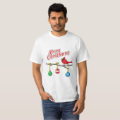 T-shirt Red Cardinal on Christmas (Devant entier)