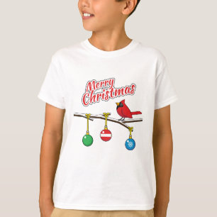 T-shirt Red Cardinal on Christmas