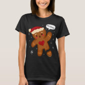 T-shirt Red Cheeks Oh Snap Broken Gingerbread Père Noël (Devant)