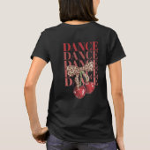T-shirt Red Cherries Leopard Bow Dance Dance Dance Slogan (Dos)
