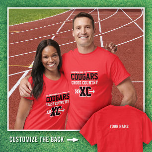 T-shirt Red Creekside Park JH Cougars Cross Country