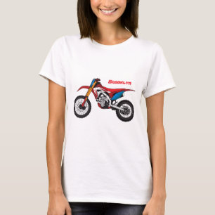 T-shirt Red dirt bike motorcycle