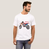 T-shirt Red dirt bike motorcycle (Devant entier)