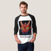 T-shirt Red Dragon Pixel Art T Shirt (Devant entier)
