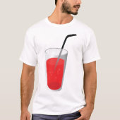 T-shirt Red Drink Mens (Devant)