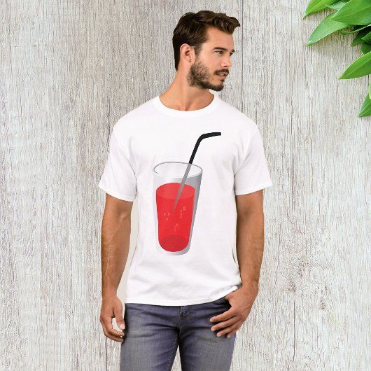 T-shirt Red Drink Mens