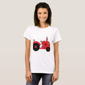 T-shirt Red Farm Tractor Vehicle (Devant entier)