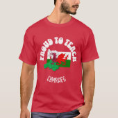 T-shirt Red FID À ENSEIGNER CYMRAEG Enseignant Langue Gall (Devant)