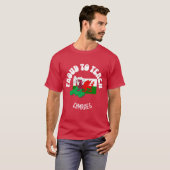 T-shirt Red FID À ENSEIGNER CYMRAEG Enseignant Langue Gall (Devant entier)