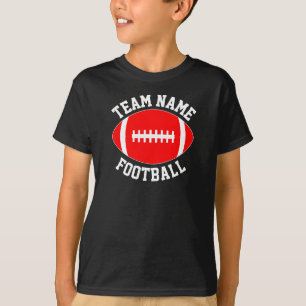 T-shirt Red Football Team Nom, joueur et nombre Sports
