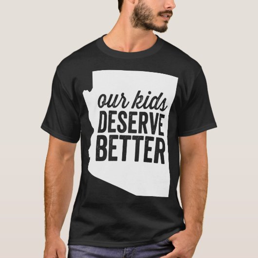 T-shirt Red for Ed Arizona Teacher Our Kids (Devant)