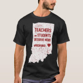 T-shirt Red For Ed Indiana Teachers and Students Deserve (Devant)