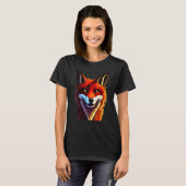 T-shirt Red fox design forest animal wild predator artwork (Devant entier)