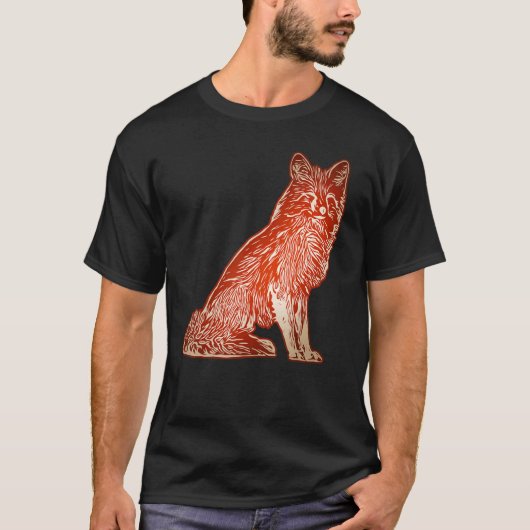 T-shirt Red fox forest animal wild predator with fox 5 (Devant)