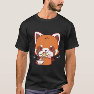 T-shirt Red Fox Japonais Ramen Noodles Cadeau