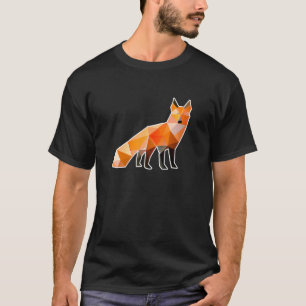 T-shirt Red Fox Low Polygon Animal