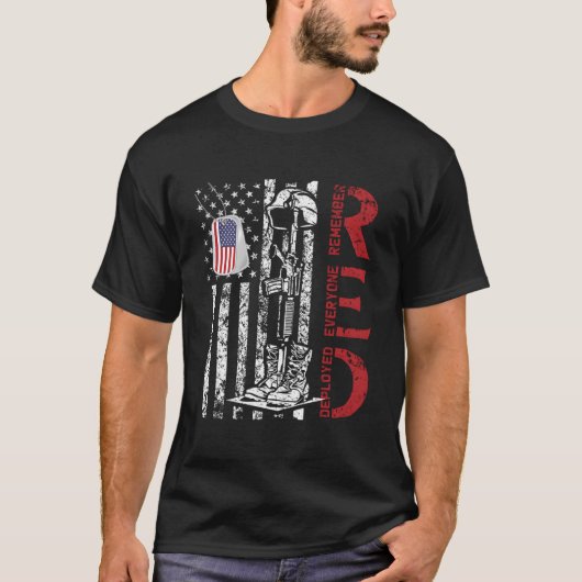 T-shirt Red Friday Militaire Déployé Armée Soldat Us Drape (Devant)