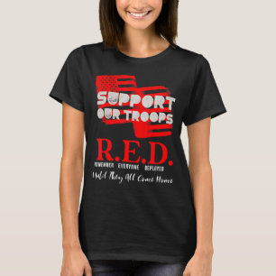 T-shirt Red Friday Military Vendredi Nous Portons Le Souti