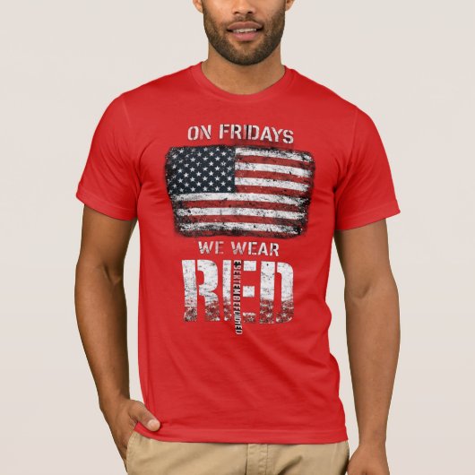 T-shirt RED Friday: Remember Everyone Deployed (Devant)
