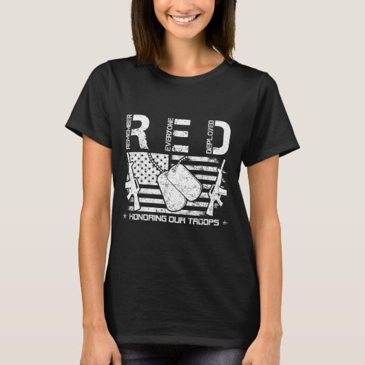 T-shirt Red fridays remember everyone deployed honoring ou (Devant)