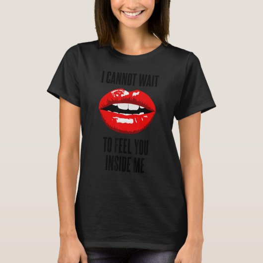 T-shirt Red full lips graphic evil women (Devant)
