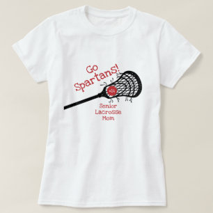 T-shirt Red Go Team Lacrosse Maman