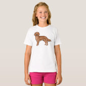 T-shirt Red Golden Retriever mignon dessin de chien (Devant entier)
