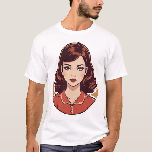 T-shirt Red Hair Girl (Devant)