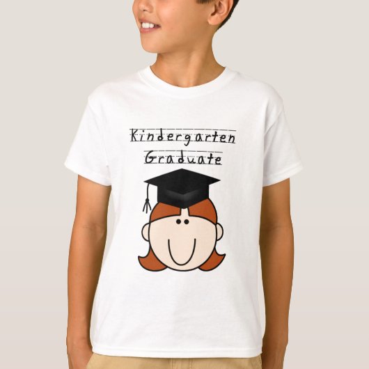 T-shirt Red Hair Girl Kindergarten Graduate (Devant)